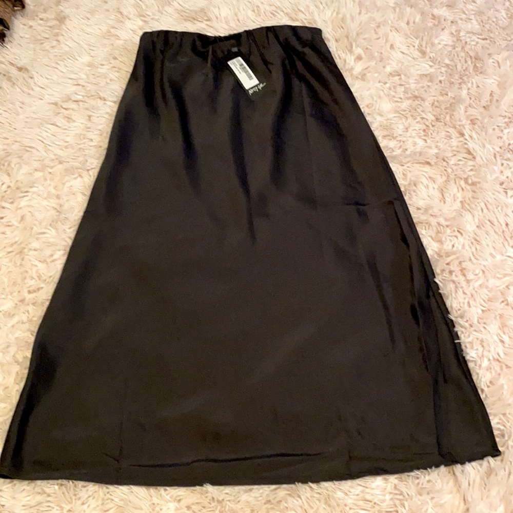 Satin Midi Skirt